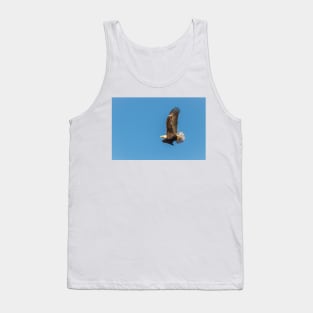 Bald Eagle in Flight with Blue Sky Tank Top